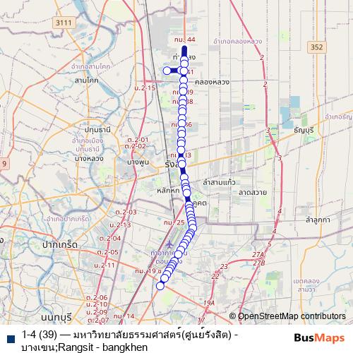 1-4 (39) bus Line Map