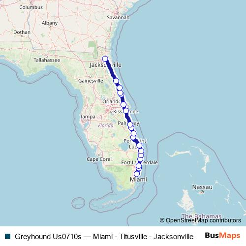 Greyhound Us0710s bus Line Map