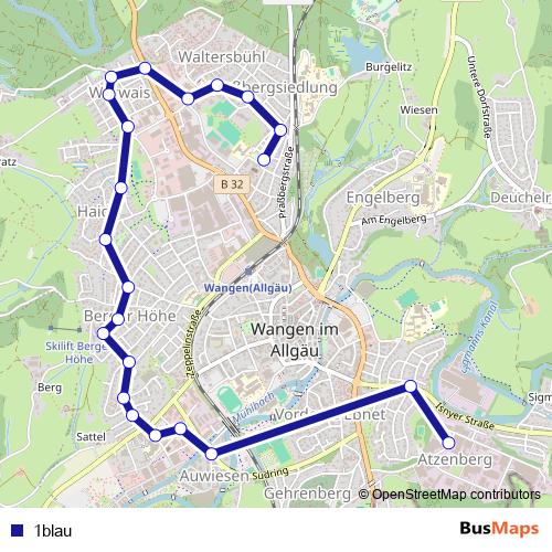 1blau bus Line Map