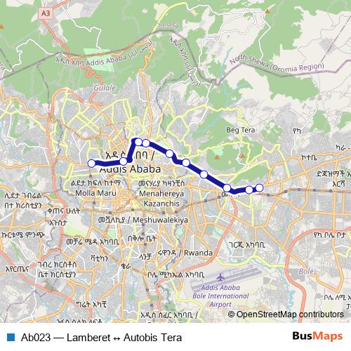 Ab023 bus Line Map