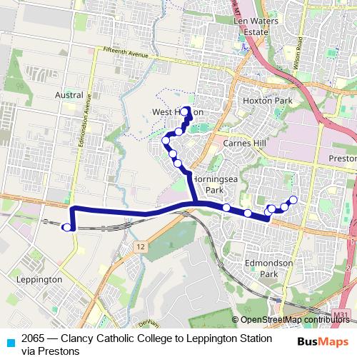2065 bus Line Map