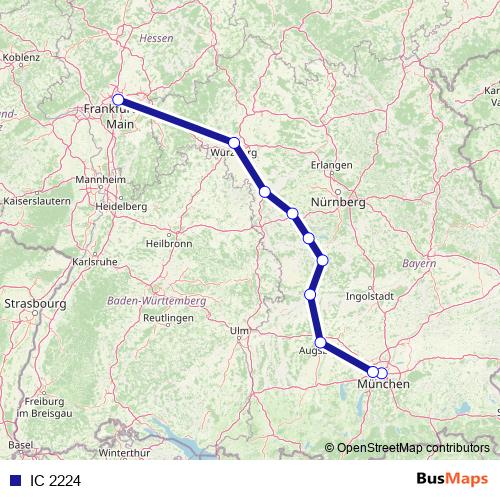 IC 2224 rail Line Map