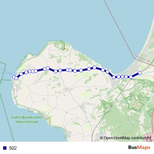 502 bus Line Map