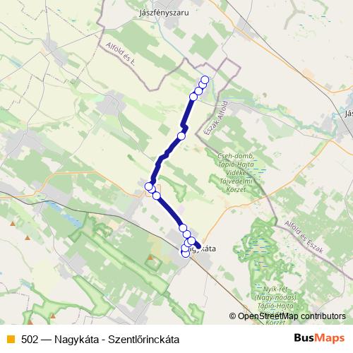 502 bus Line Map