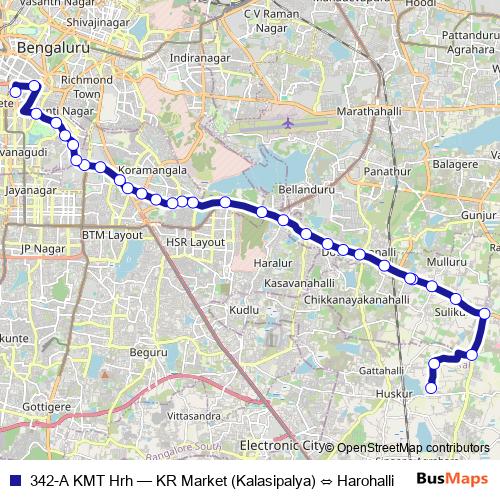 342-A KMT Hrh bus Line Map