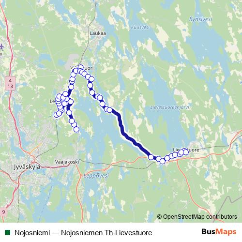 Nojosniemi bus Line Map
