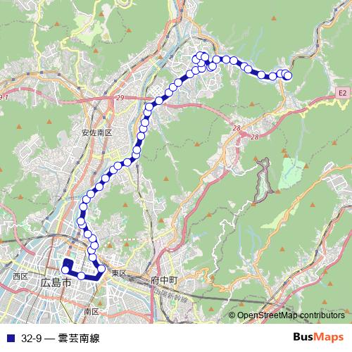 32-9 bus Line Map