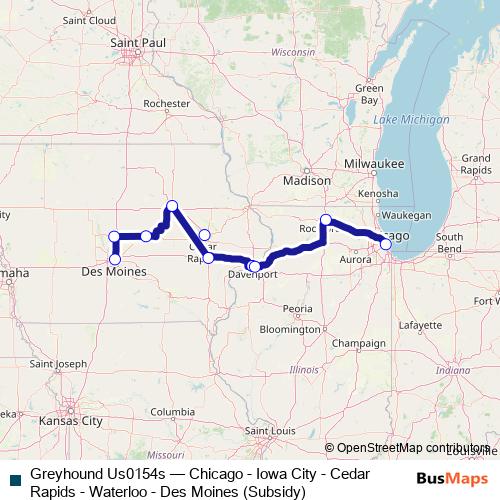 Greyhound Us0154s bus Line Map