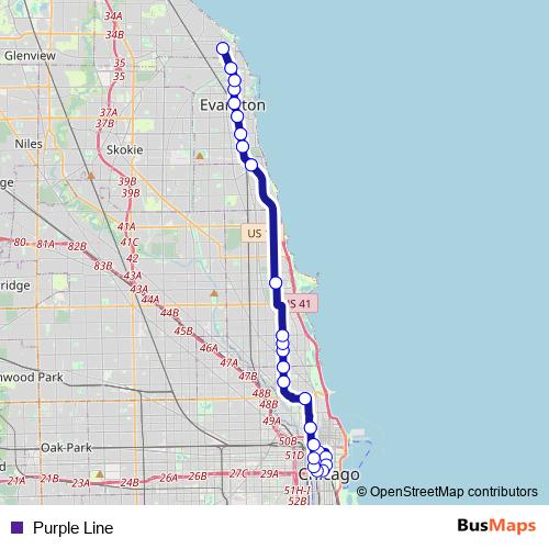 Purple Line metro Line Map