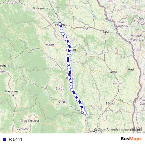 R 5411 rail Line Map