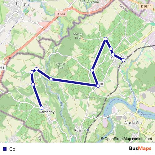 Co bus Line Map