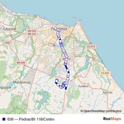 638 bus Line Map