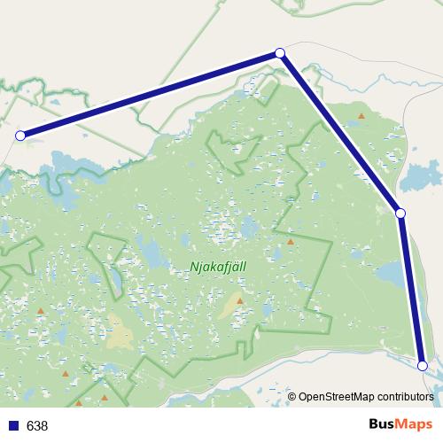638 bus Line Map