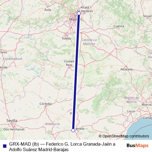 GRX-MAD (Ib) air Line Map