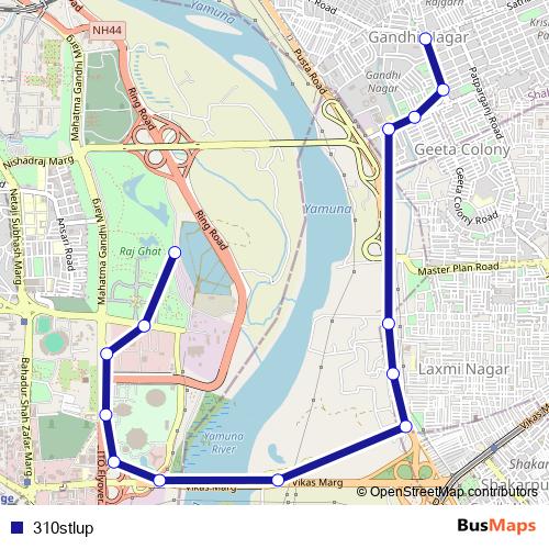 310stlup bus Line Map