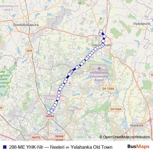 298-ME YHK-Nlr bus Line Map