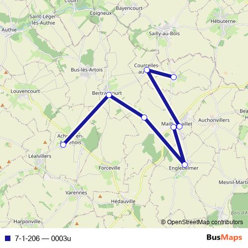 7-1-206 bus Line Map