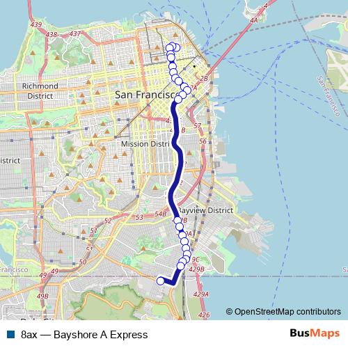 8ax bus Line Map