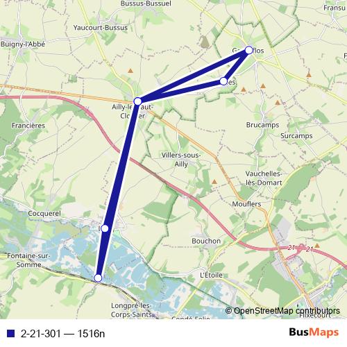 2-21-301 bus Line Map