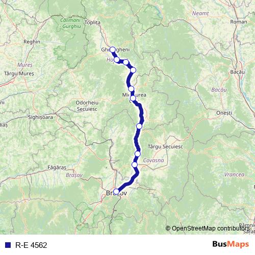 R-E 4562 rail Line Map