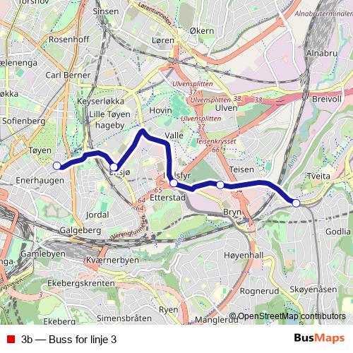3b bus Line Map