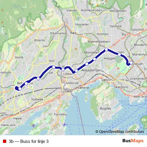 3b bus Line Map