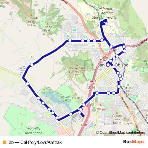 3b bus Line Map