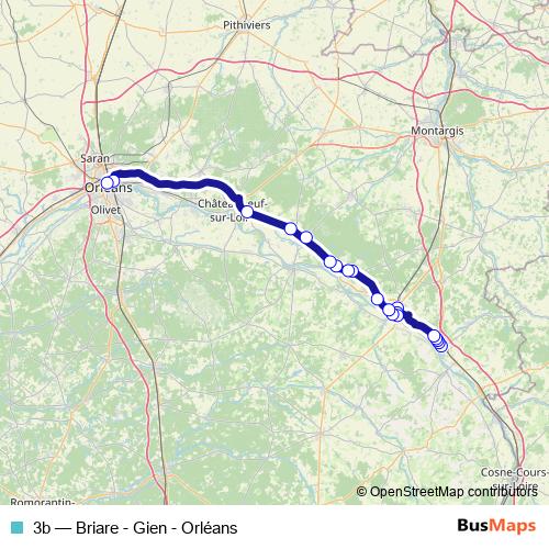 3b bus Line Map