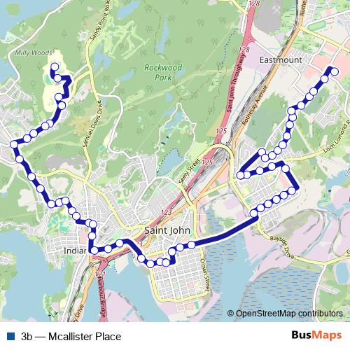 3b bus Line Map