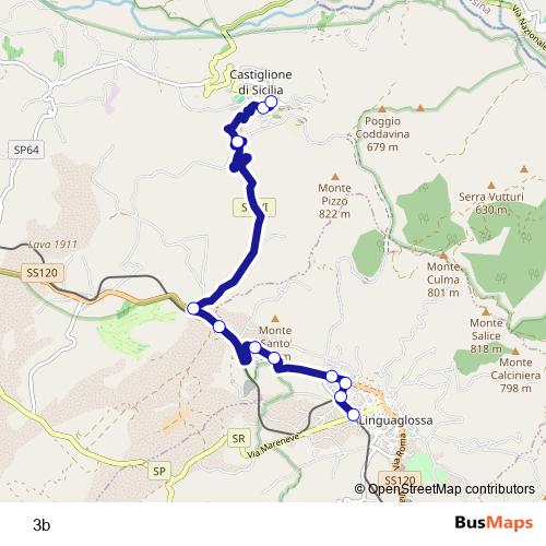 3b bus Line Map