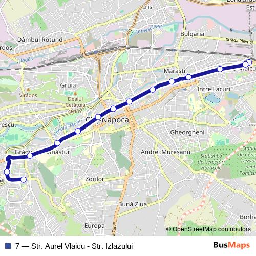 7 trolleybus Line Map