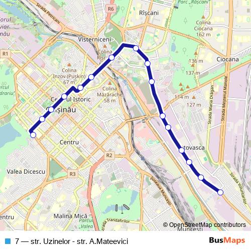 7 trolleybus Line Map