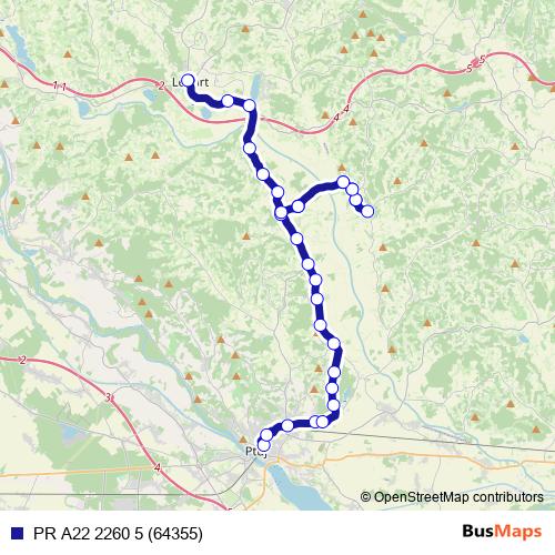 PR A22 2260 5 (64355) bus Line Map