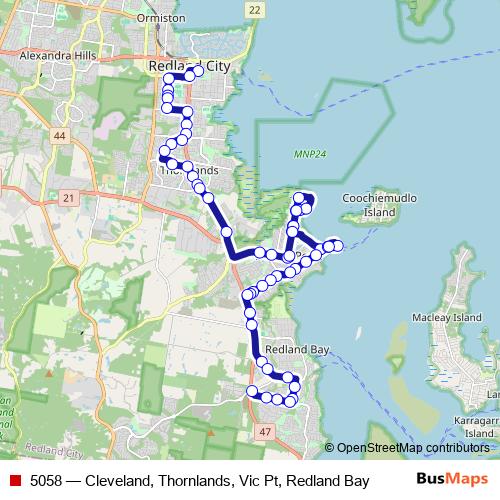 5058 bus Line Map