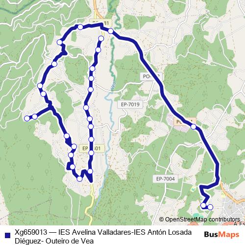 Xg659013 bus Line Map