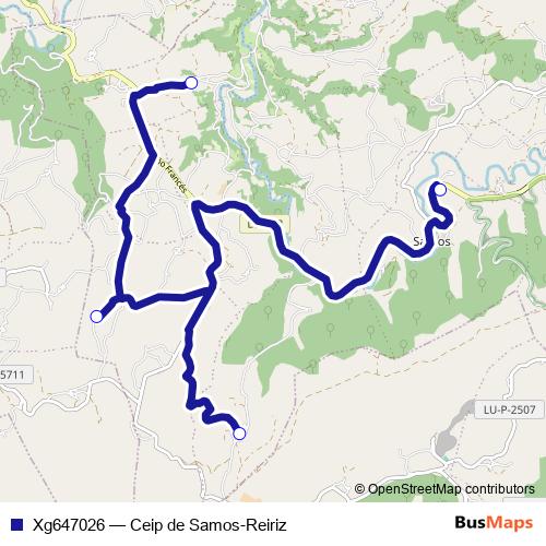 Xg647026 bus Line Map
