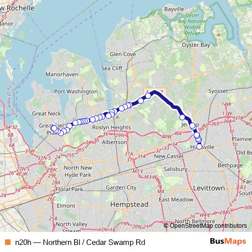 n20h bus Line Map