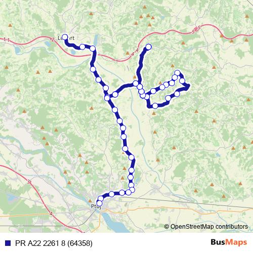 PR A22 2261 8 (64358) bus Line Map
