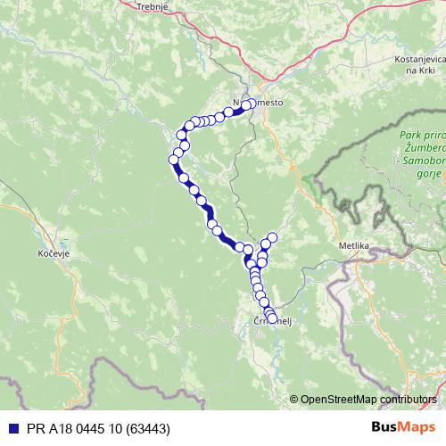 PR A18 0445 10 (63443) bus Line Map