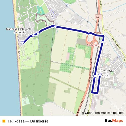 TR Rossa bus Line Map