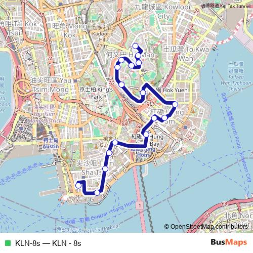 KLN-8s bus Line Map