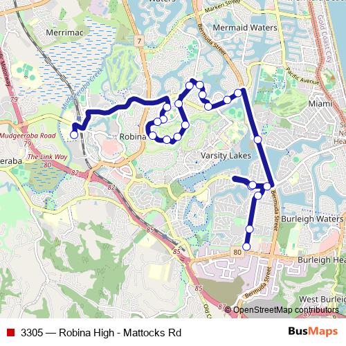 3305 bus Line Map
