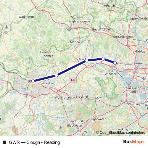 GWR rail Line Map