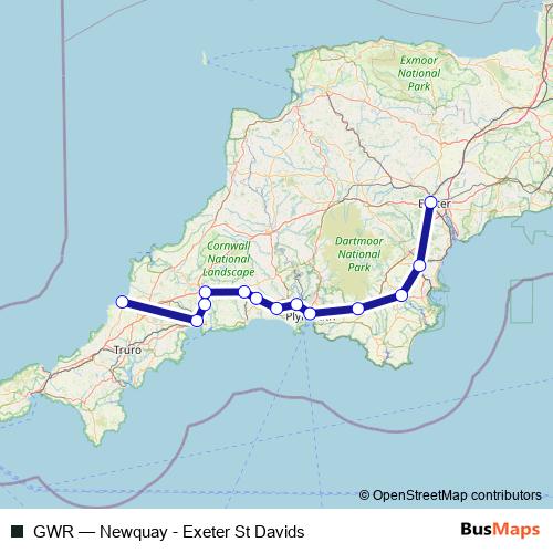 GWR rail Line Map