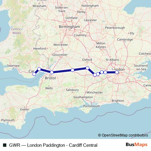 GWR rail Line Map