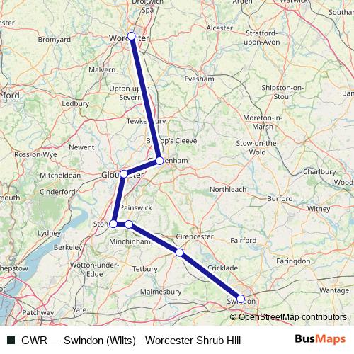 GWR rail Line Map