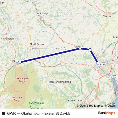 GWR rail Line Map