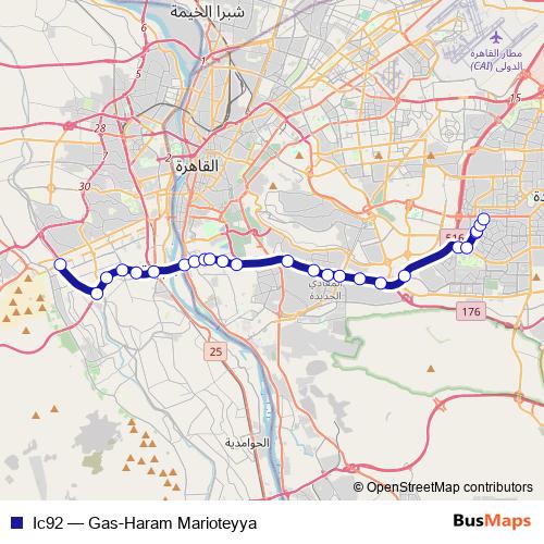 Ic92 bus Line Map