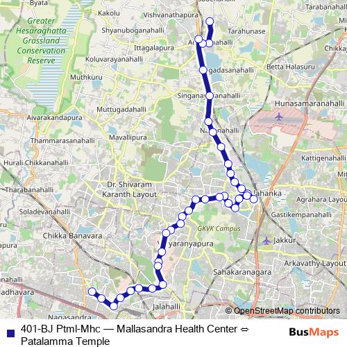 401-BJ Ptml-Mhc bus Line Map