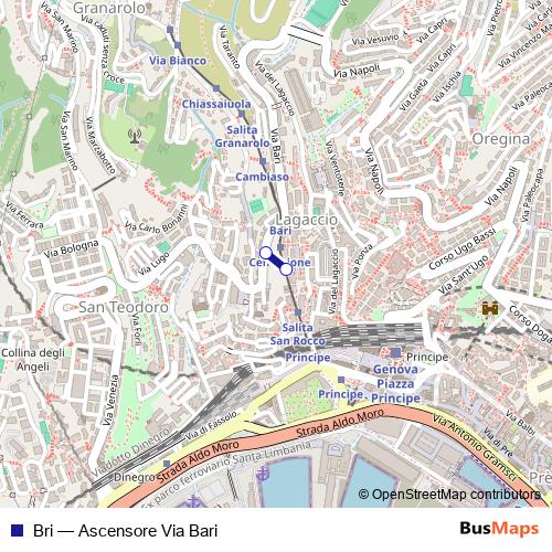 Bri cable-car Line Map